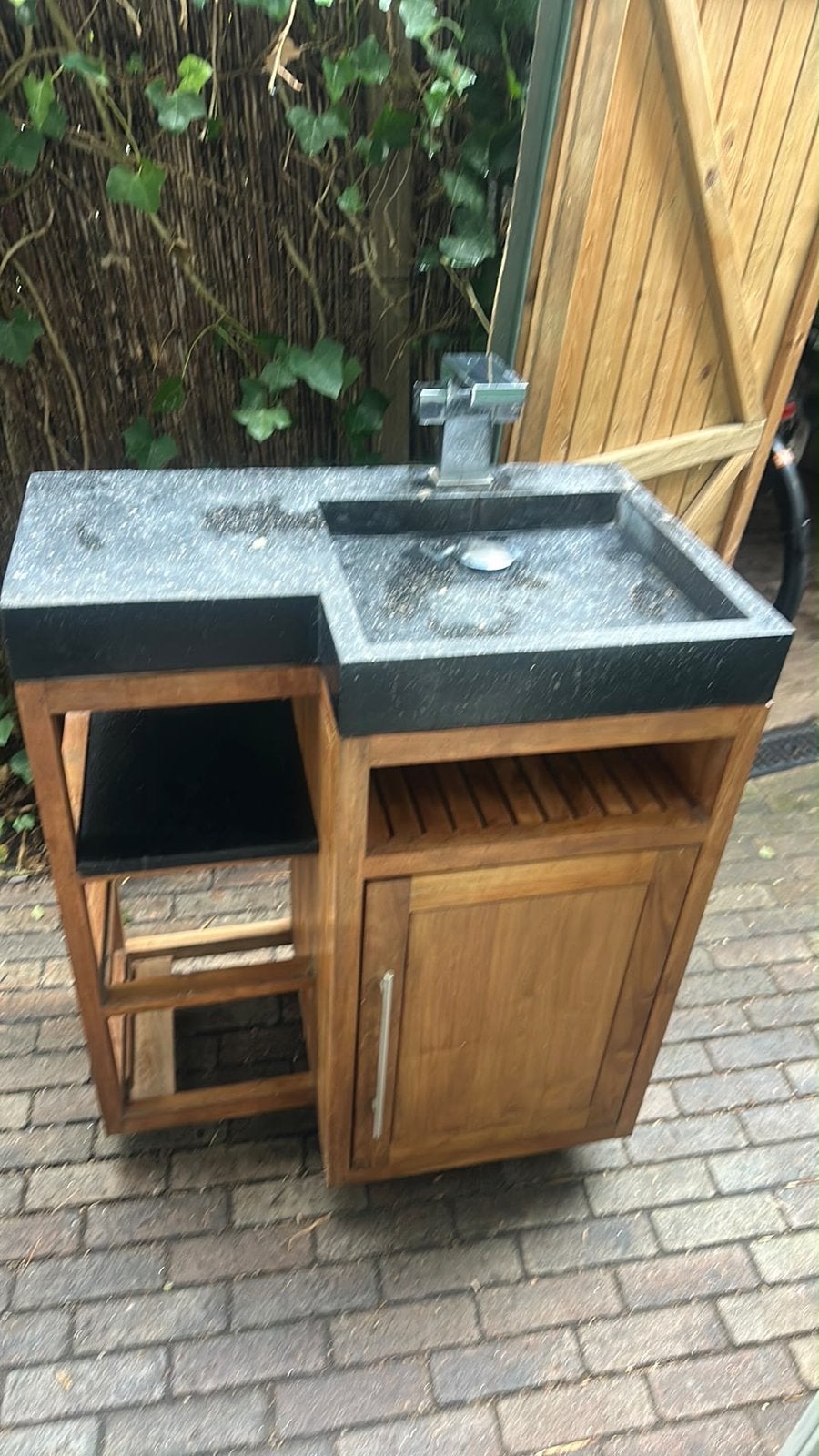 Badkamermeubel met wastafel en opbergruimte, Huis en Inrichting, Ophalen, Gebruikt, 50 tot 100 cm, Minder dan 100 cm
