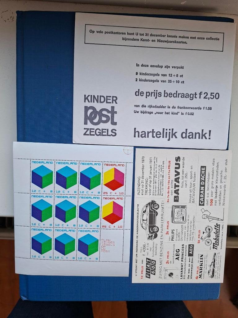 Postzegel NL 1970 PF Blok Kinderzegels in mapje 04-03, Ophalen of Verzenden, Na 1940, Postfris