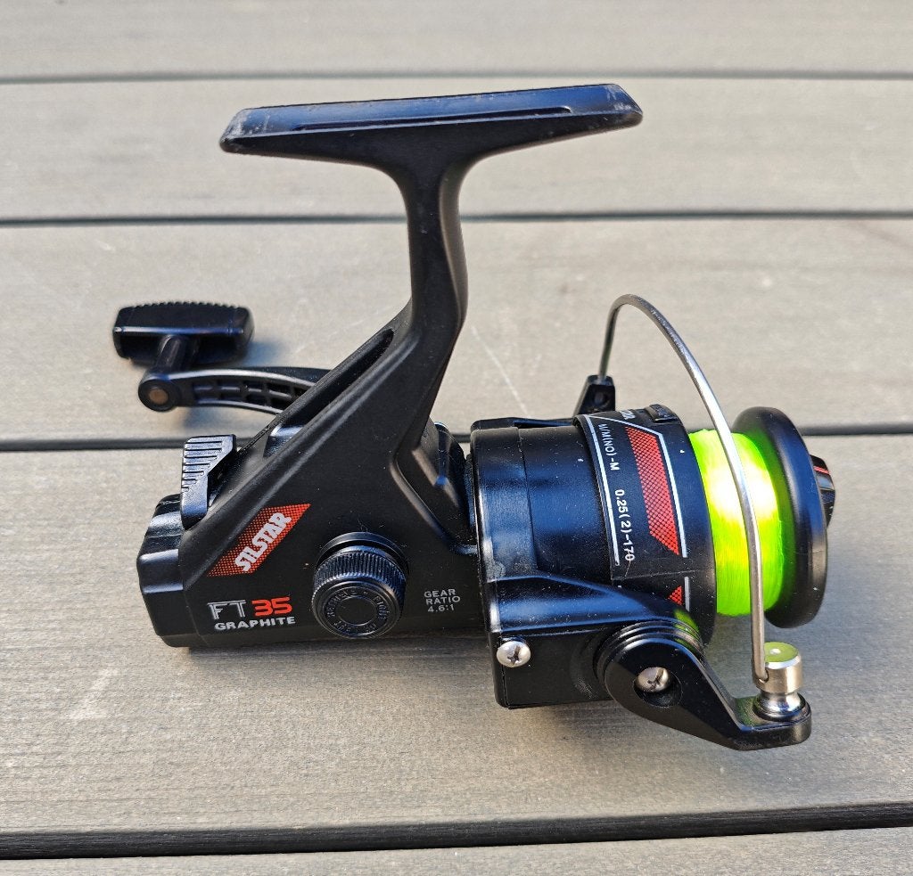 Vismolen silstar ft 35 graphite met beugel, Ophalen of Verzenden, Gebruikt, Molen