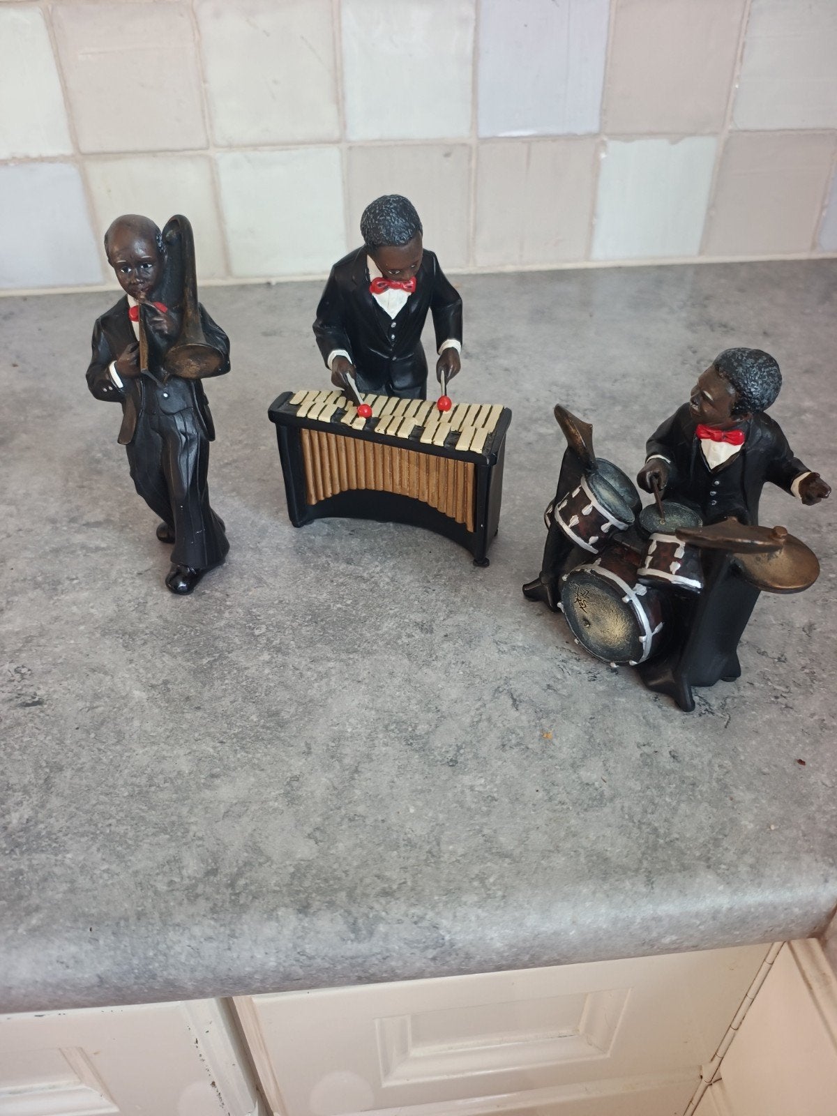 Vintage All that Jazz Band Beeldjes - Set van 3 Muzikanten, Ophalen of Verzenden, Gebruikt