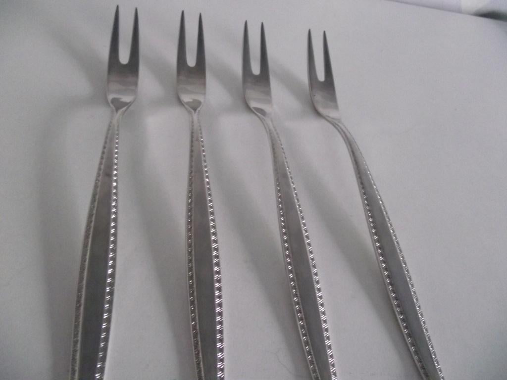 4 RVS Wirths decoratie dienvork 18,5 cm Solingen Germany p s, Ophalen of Verzenden