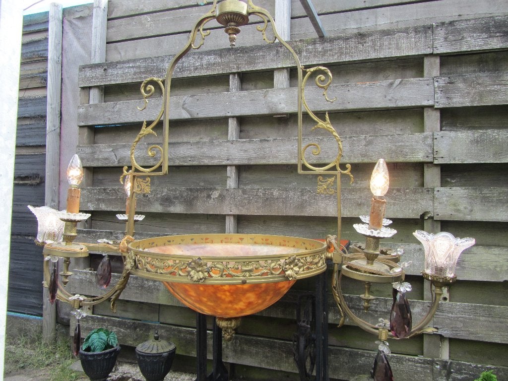 ZEER MOOIE GROTE ART DECO LAMP, Antiek en Kunst, Ophalen