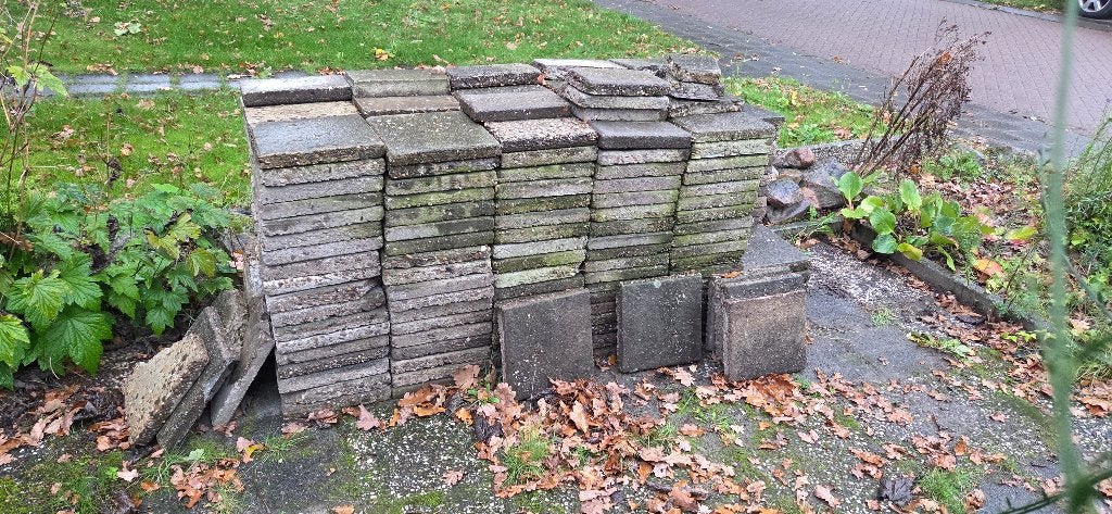 Stoeptegels, Ophalen, Gebruikt, Overige typen, 10 m² of meer