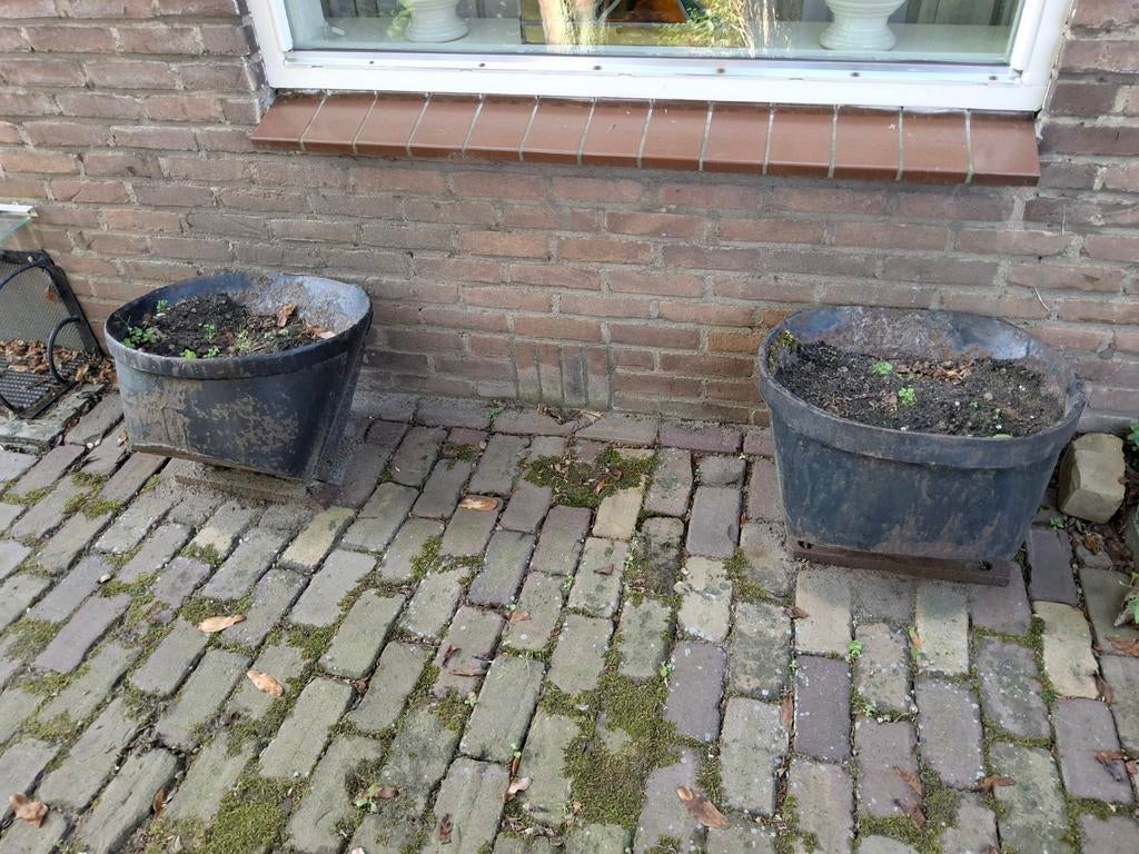 Leuke kleine bagger emmers 100 jaar oud vd baggermolen, Ophalen of Verzenden, Rond, Kunststof, Minder dan 30 cm