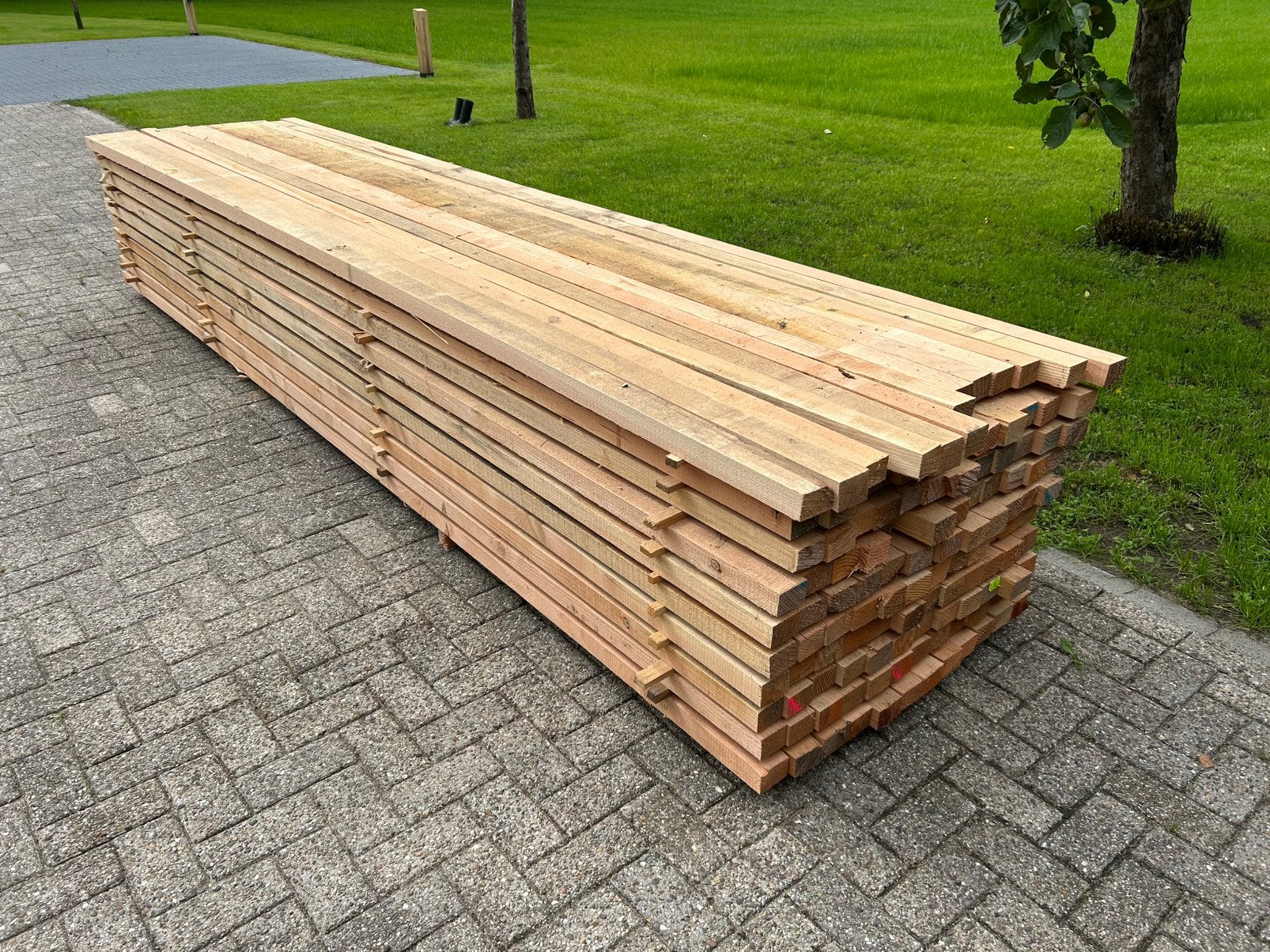 Goedkope partij douglas regels 50x70x4000, Ophalen, Nieuw, 250 cm of meer, Balken