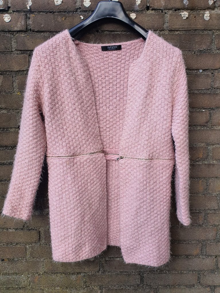 Jubylee vest M lichtroze 2-in-1 fluffy vest, Kleding | Dames, Ophalen of Verzenden, Zo goed als nieuw, Maat 38/40 (M), Roze