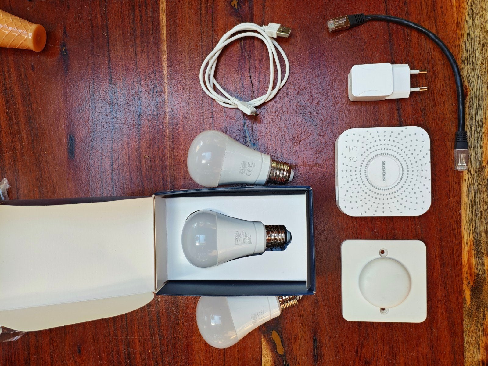 Livarno / Lidl Smart Home starterset, 3 kleurlampen en hub, Ophalen of Verzenden, Zo goed als nieuw, E27 (groot), Overige merken