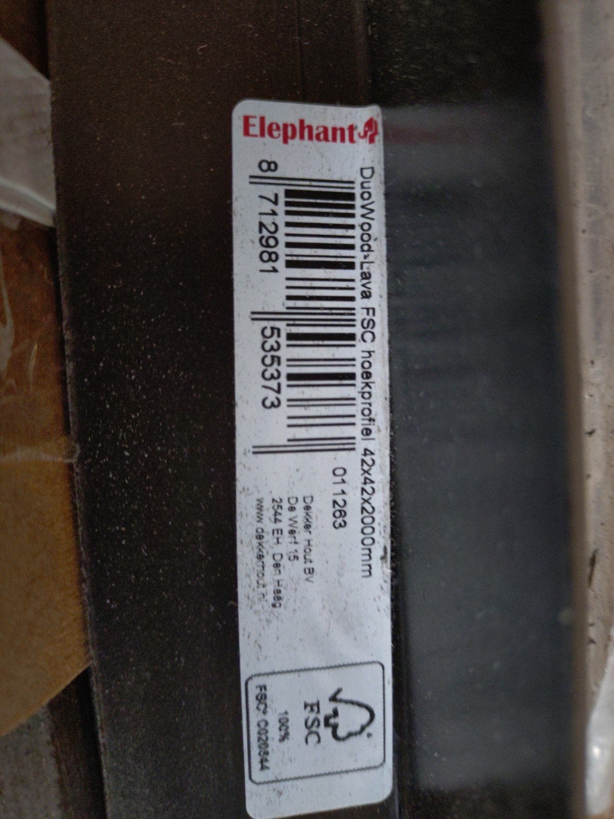 Elephant Duo10 Wood-Lava FSC hoek- en afdekprofiel, Ophalen, Overige typen, Nieuw, 50 mm of meer