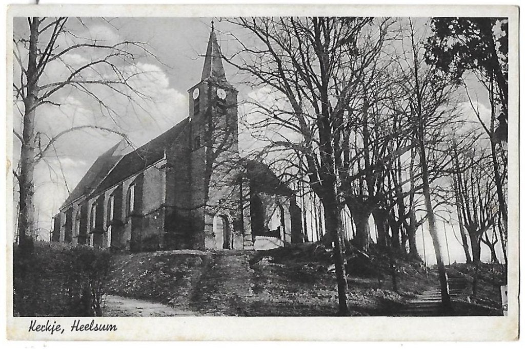Heelsum Kerkje oude gelopen ansichtkaart 9993, Ophalen of Verzenden, 1960 tot 1980, Gelopen