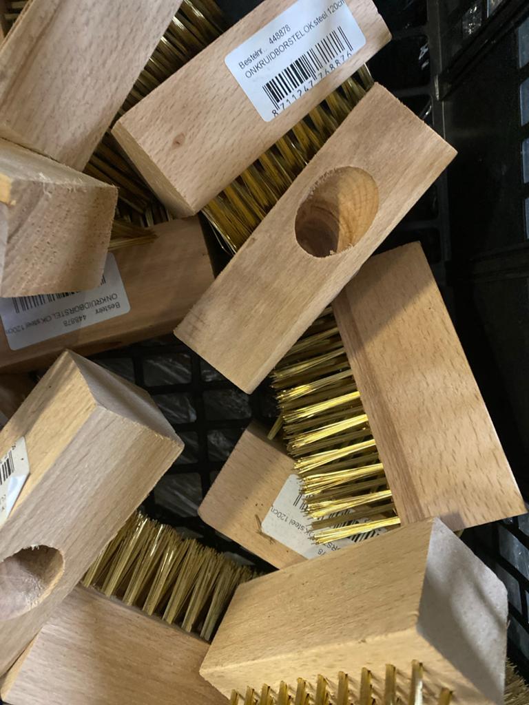 20x Nieuwe Onkruidborstel met Houten Handvat, Onbekend, Ophalen of Verzenden, Onbekend, Onbekend