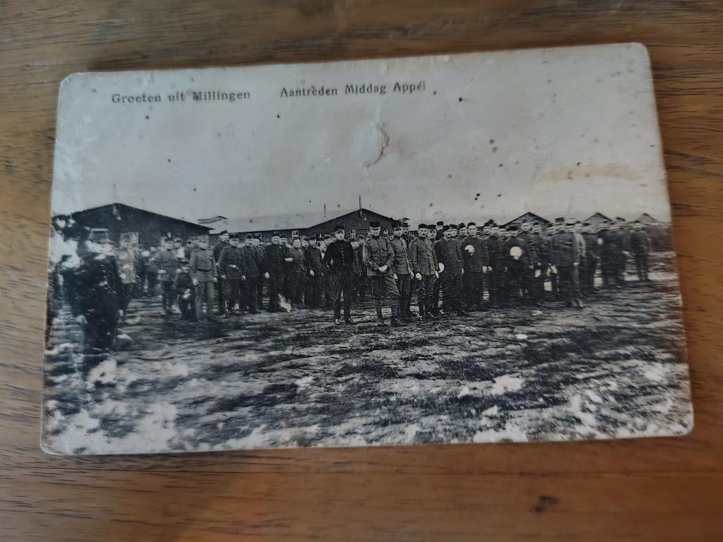 Groeten uit Millingen aantreden militairen appel, Verzamelen, Ansichtkaarten | Nederland, Verzenden, Noord-Brabant