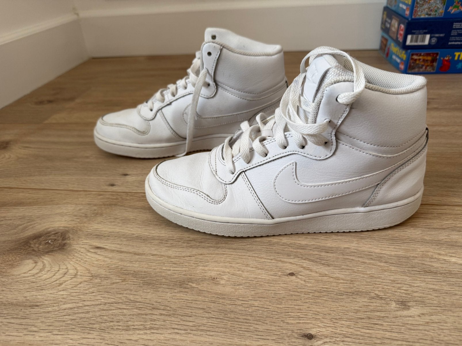 Witte halfhoge Nike sneakers - Maat 41, Ophalen of Verzenden, Gedragen, Wit, Sneakers of Gympen