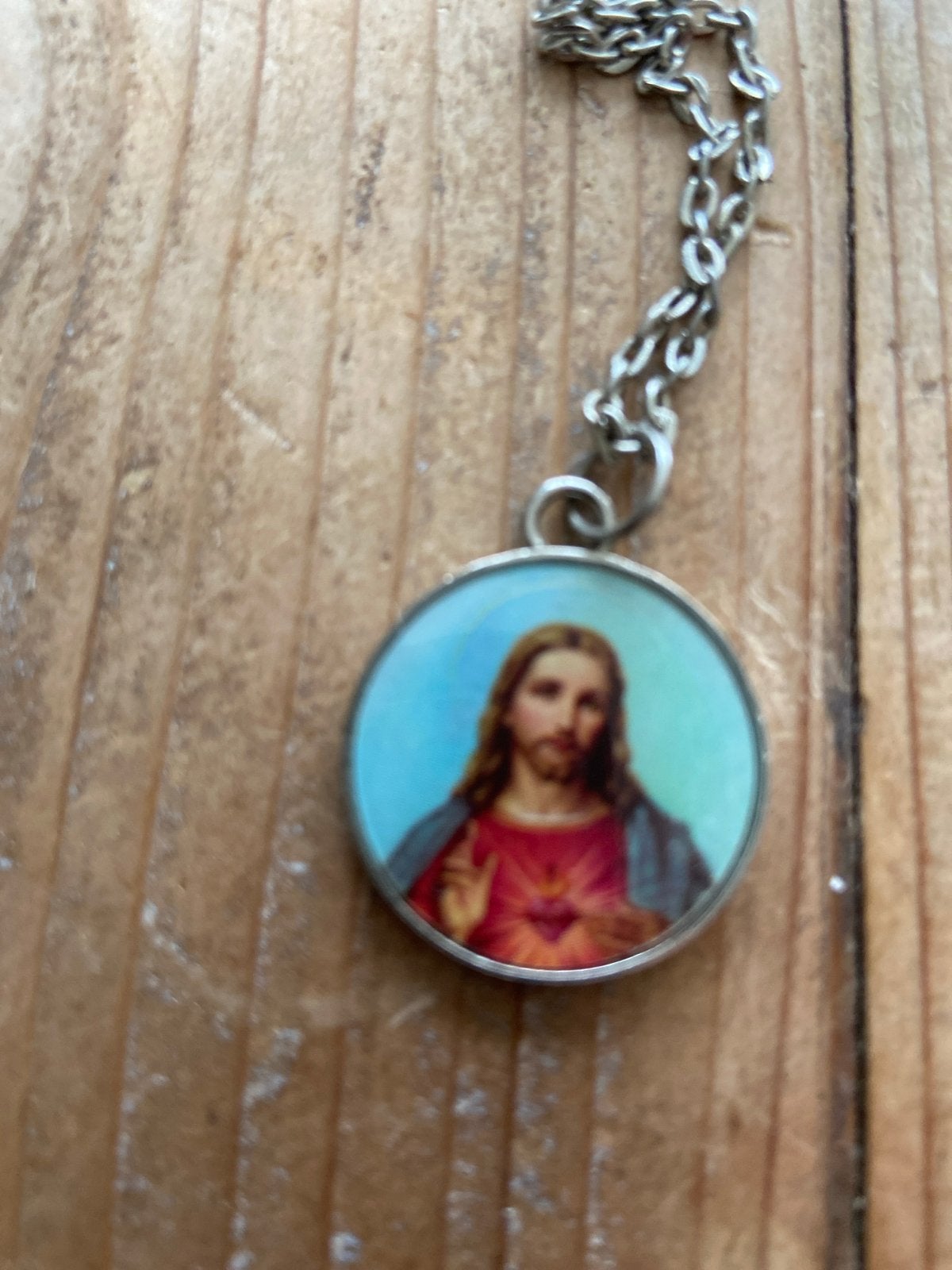 Jezus Christus ketting met hanger, Ophalen, Overige materialen, Gebruikt, Overige voorstellingen