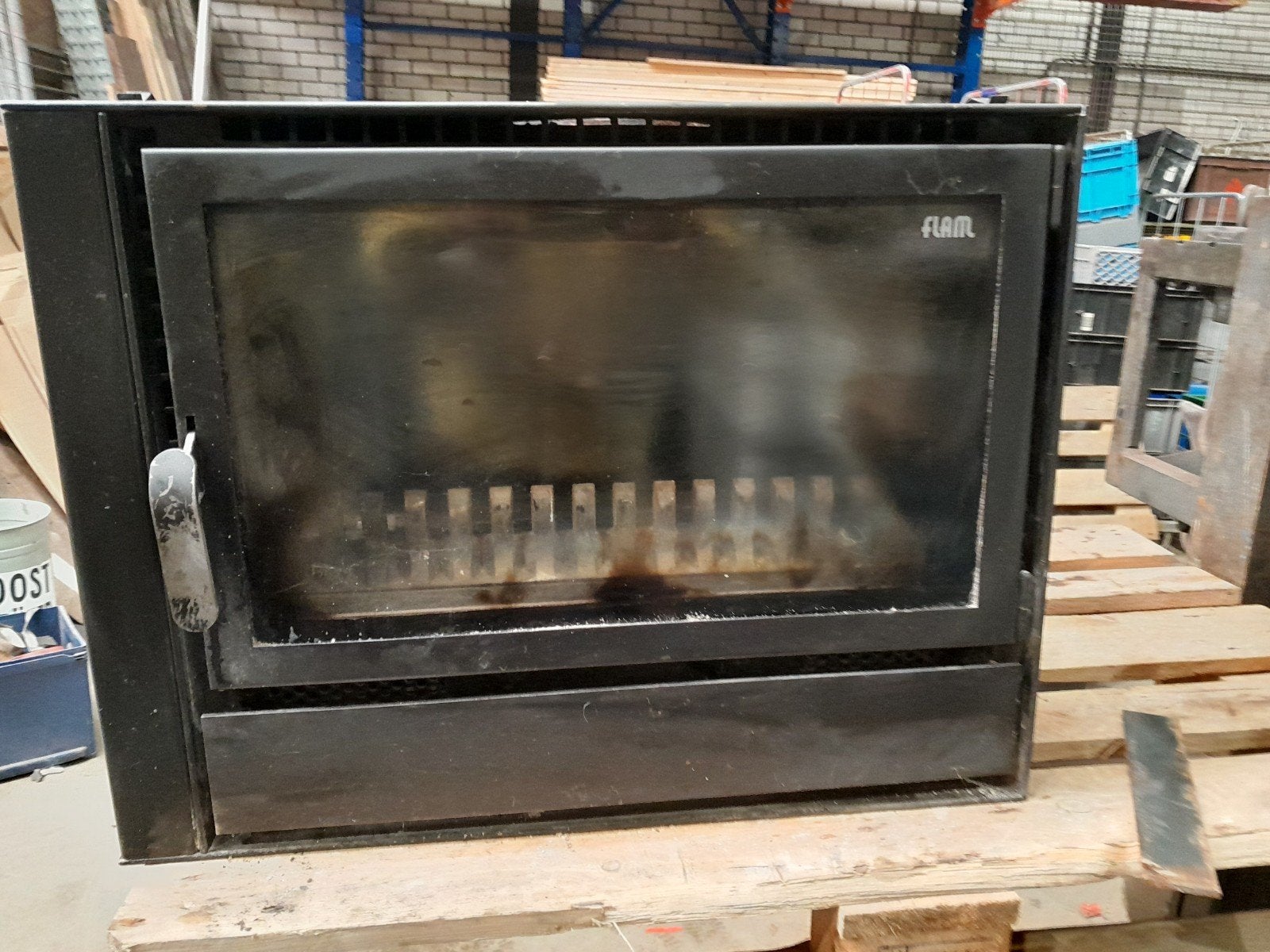 Flam Houtkachel Openhaard met Ventilator, Gebruikt, Onbekend, gelieve zelf te controleren, Ophalen of Verzenden, Onbekend