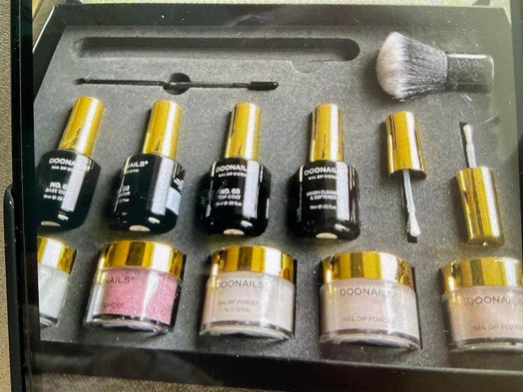 Complete DOONAILS dipping poeder startersset, Overige kleuren, Ophalen of Verzenden, Zo goed als nieuw, Handen en Nagels