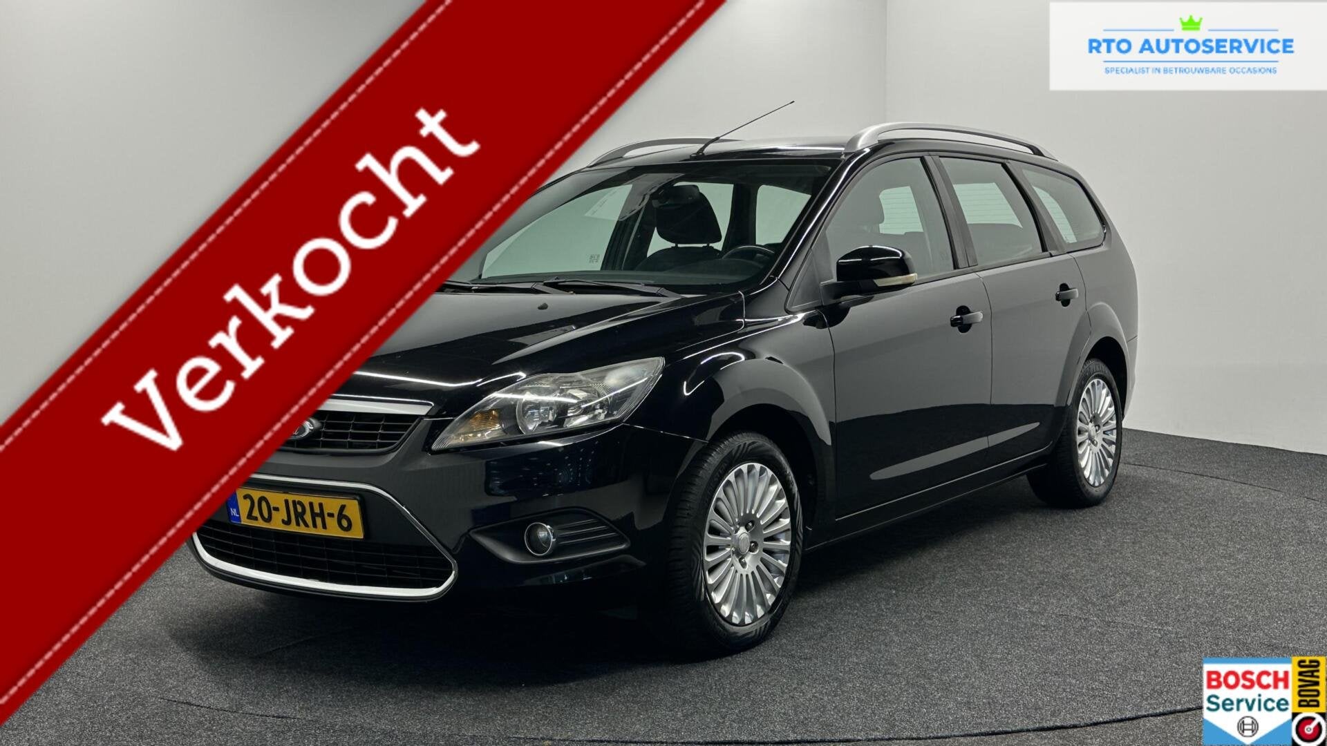 Ford Focus Wagon 1.8 Titanium Flexi Fuel NAVIGATIE CRUISE EC, Gebruikt, 4 cilinders, Met garantie (alle), Zwart