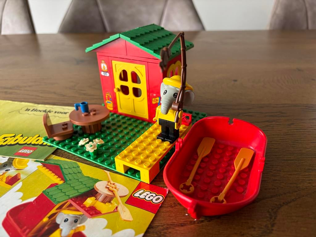 Lego Fabuland 3660 Vissershuisje met olifant, Gebruikt, Overige thema's, Lego, Ophalen of Verzenden