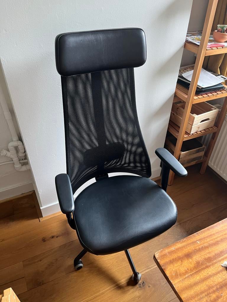 IKEA JÄRVFJÄLLET Bureaustoel -zwart, ergonomisch, armleuning, Huis en Inrichting, Bureaustoelen, Ophalen, Gebruikt, Zwart, Bureaustoel