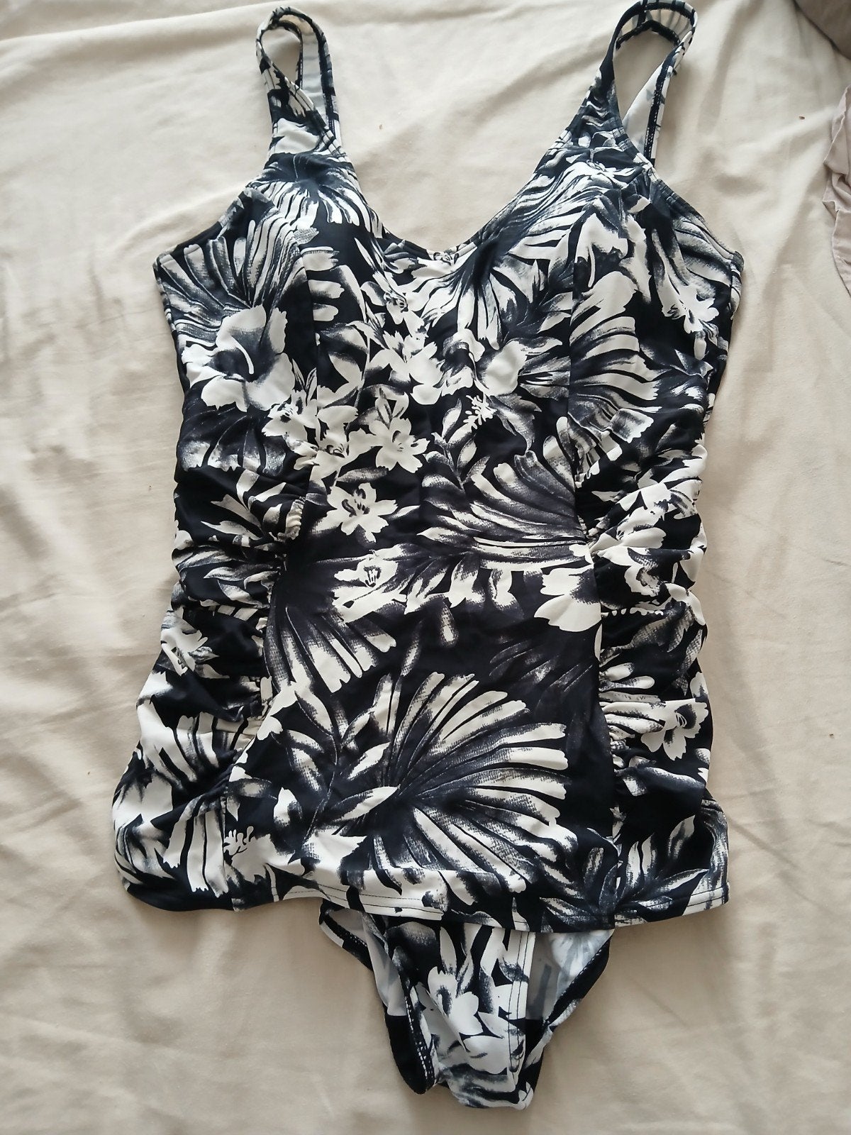 badpak zwart wit, Kleding | Dames, Badmode en Zwemkleding, Verzenden, Zo goed als nieuw, Overige kleuren, Badpak
