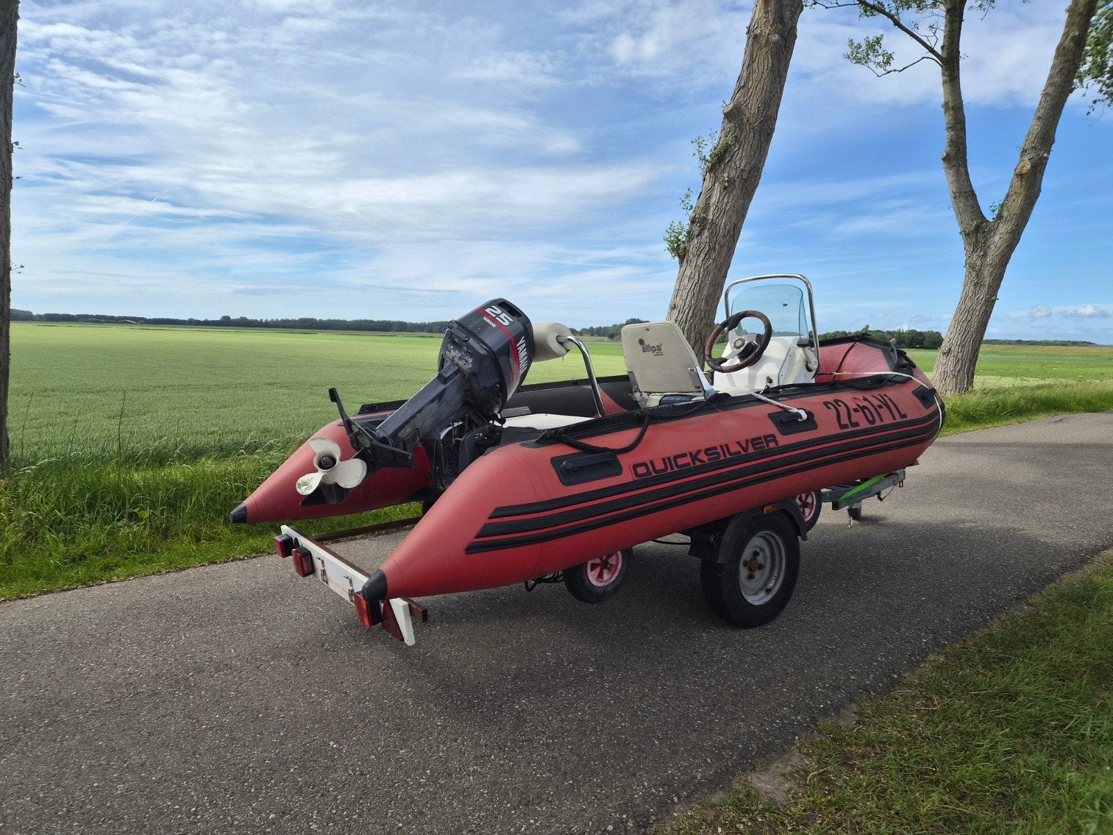 Quicksilver rib 380 compleet set, Ophalen, Inclusief trailer, Quicksilver