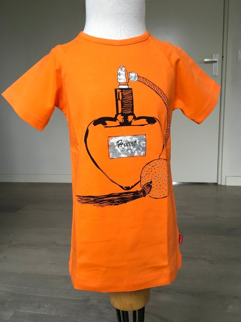 NAME IT parfum fles shirt oranje NIEUW maat 110 / 116 D17, Meisje, Nieuw, Ophalen of Verzenden, Shirt of Longsleeve