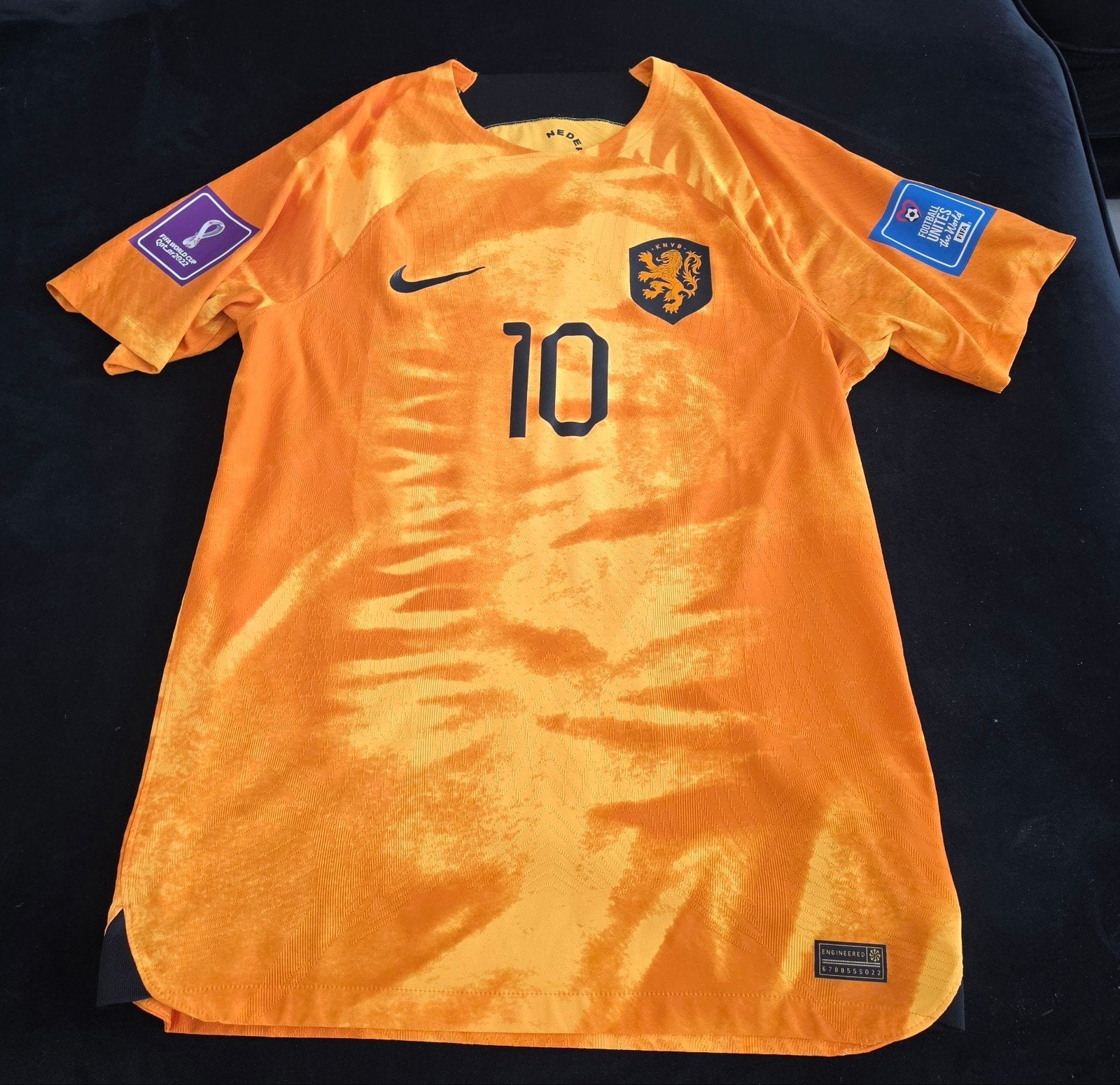 Nederland authentic WK 2022 Shirt Memphis 10 (Spelersversie), Maat M, Ophalen of Verzenden, Zo goed als nieuw, Shirt