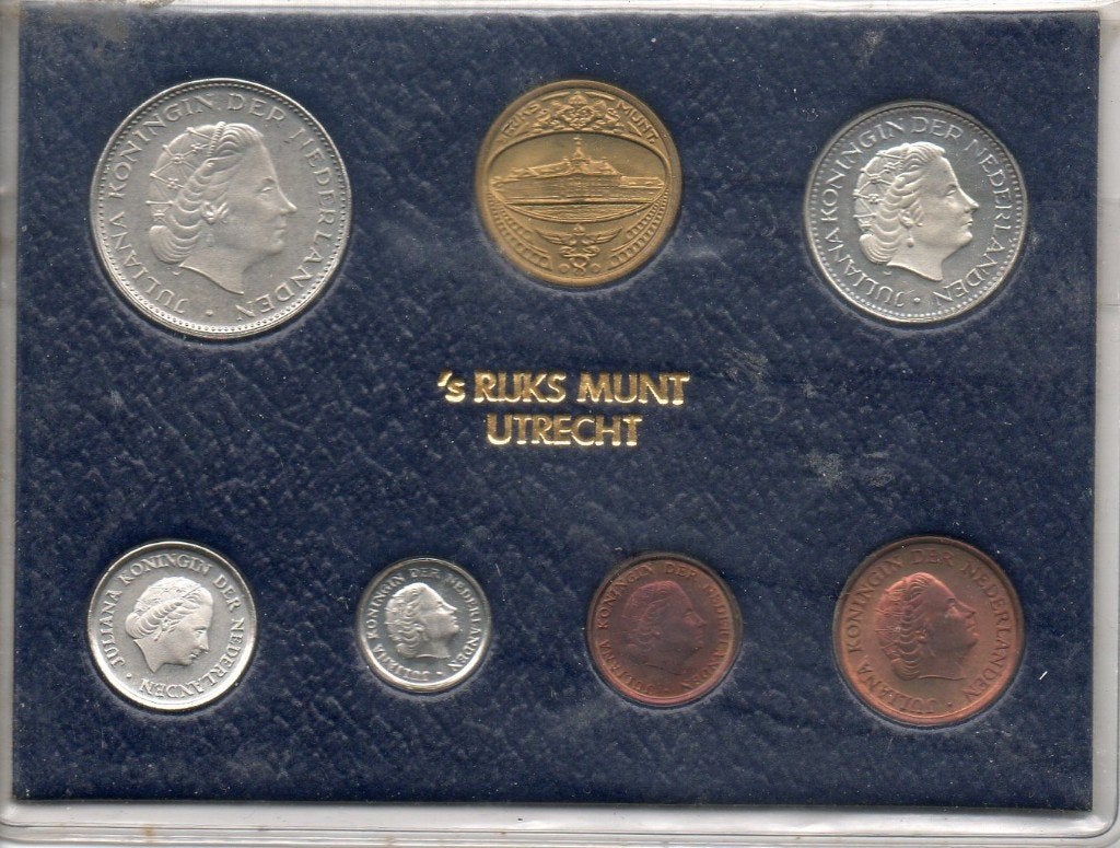 JULIANA MUNT SET 1980 PENNING +6 MUNTEN, Ophalen of Verzenden, Overig, Setje