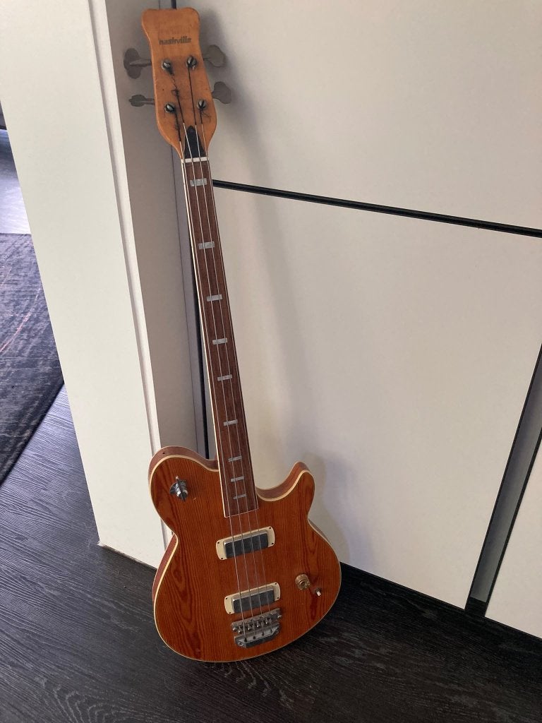 1974 Framus Nashville De Luxe model 12650 Fretloze Basgitaar, Ophalen, Gebruikt, Elektrisch, Fretloos