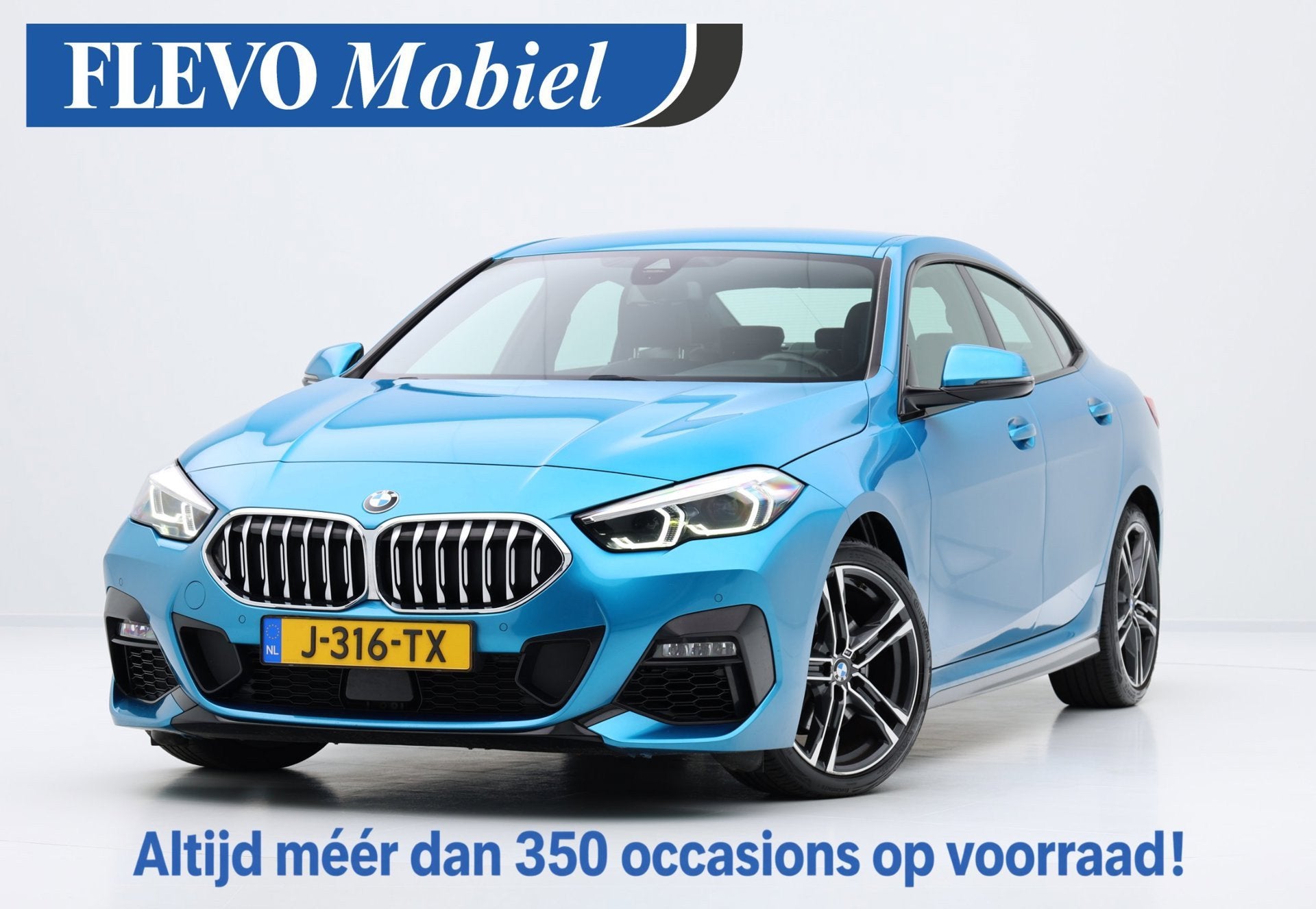 BMW 2-serie Gran Coupé 218i M Sport Aut. Navi|Half Leder|Sp, Auto's, Gebruikt, Euro 6, 1350 kg, Blauw