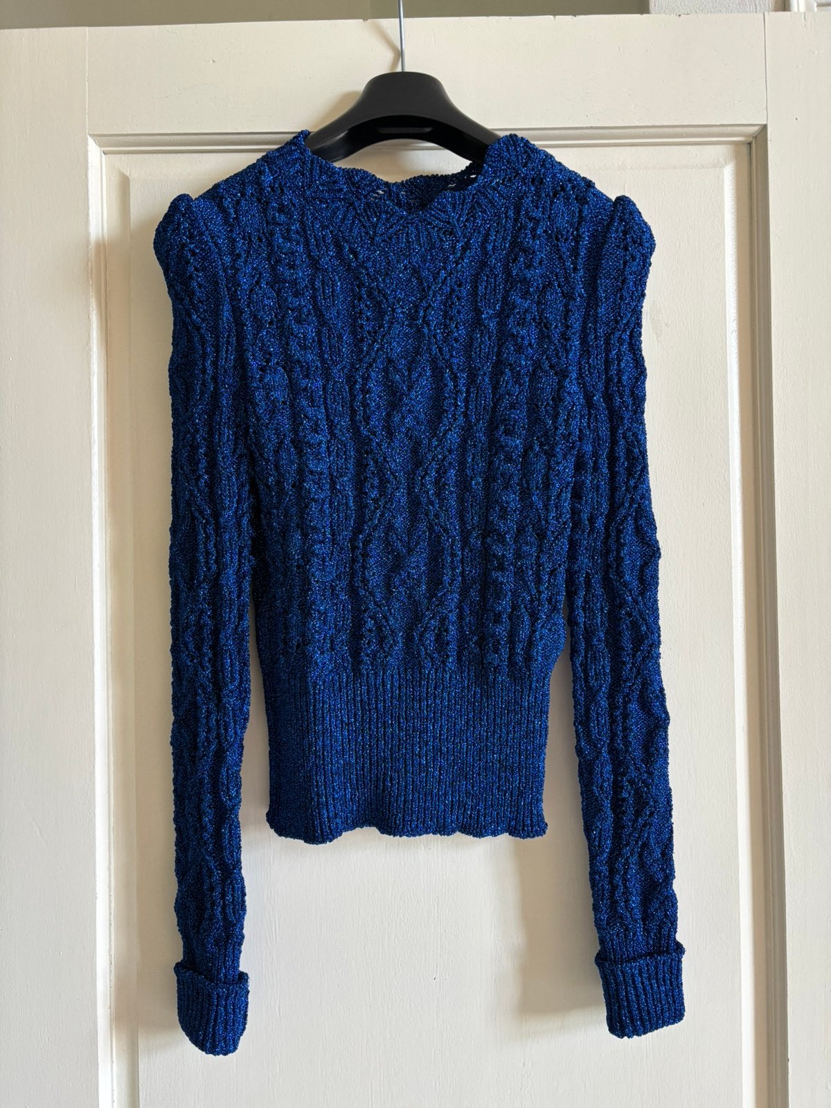 Feestelijke trui van Isabel marant in maat 40, valt als 38, Ophalen of Verzenden, Zo goed als nieuw, Maat 38/40 (M), Blauw