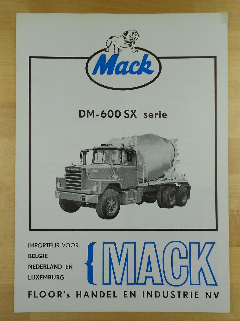 Mack DM600 SX Brochure ca 1971 – Floor, Mack, Ophalen of Verzenden, Zo goed als nieuw, Overige merken