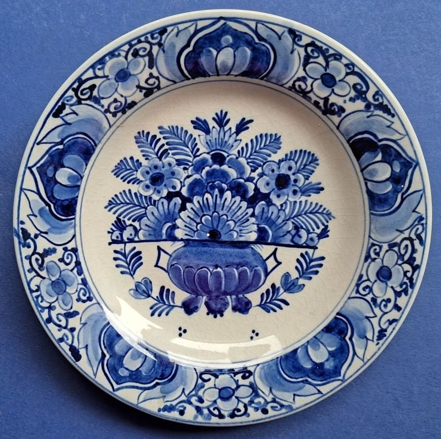 Porceleyne Fles 1955 Bloemenmand Floraal (T4-15) Klassiek, Antiek en Kunst, Ophalen of Verzenden