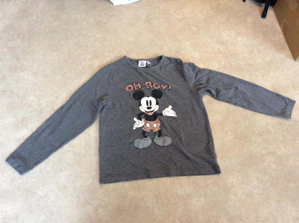 Disney Mickey Mouse T-shirt met de tekst: 'OH BOY!' maat 134, Disney, Ophalen of Verzenden, Zo goed als nieuw, Shirt of Longsleeve