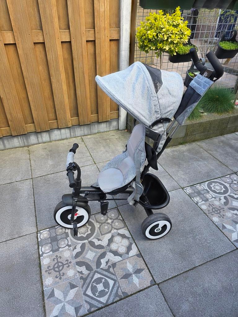 Kinderkraft Aston 3-in-1 Driewieler - Malachite Grey, Ophalen, Zo goed als nieuw, Kinderkraft, Verstelbare zitting