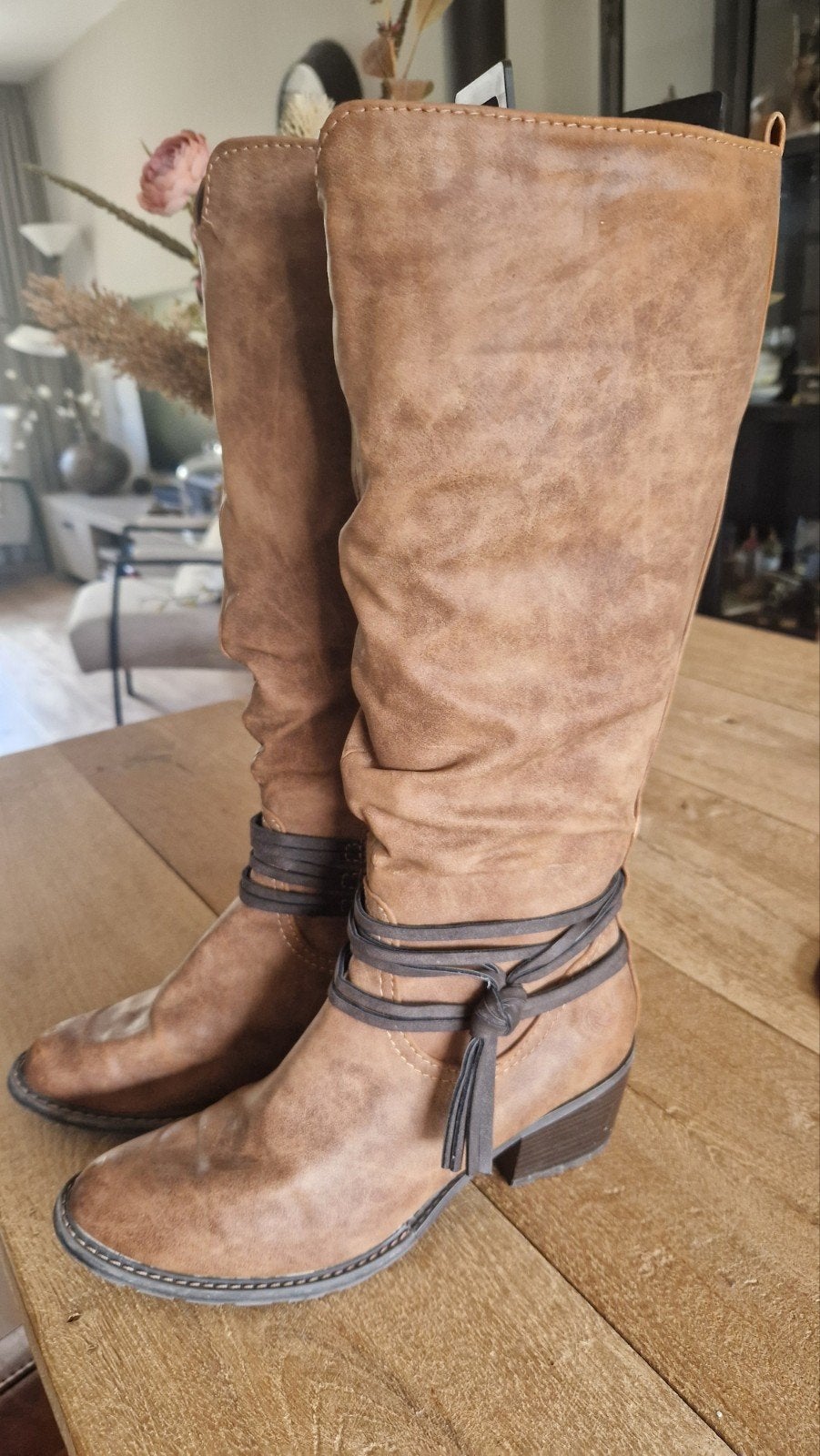 Mooie laarzen western, Ophalen, Hoge laarzen, Bruin, Marco Tozzi