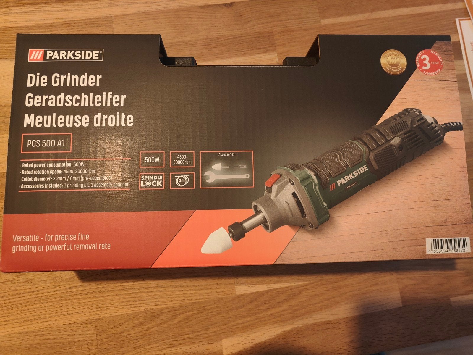 Rechte slijper/ Stiftslijper 230V NIEUW onaangebroken, Ophalen of Verzenden, Nieuw, Minder dan 700 watt, Rechte handslijpmachine