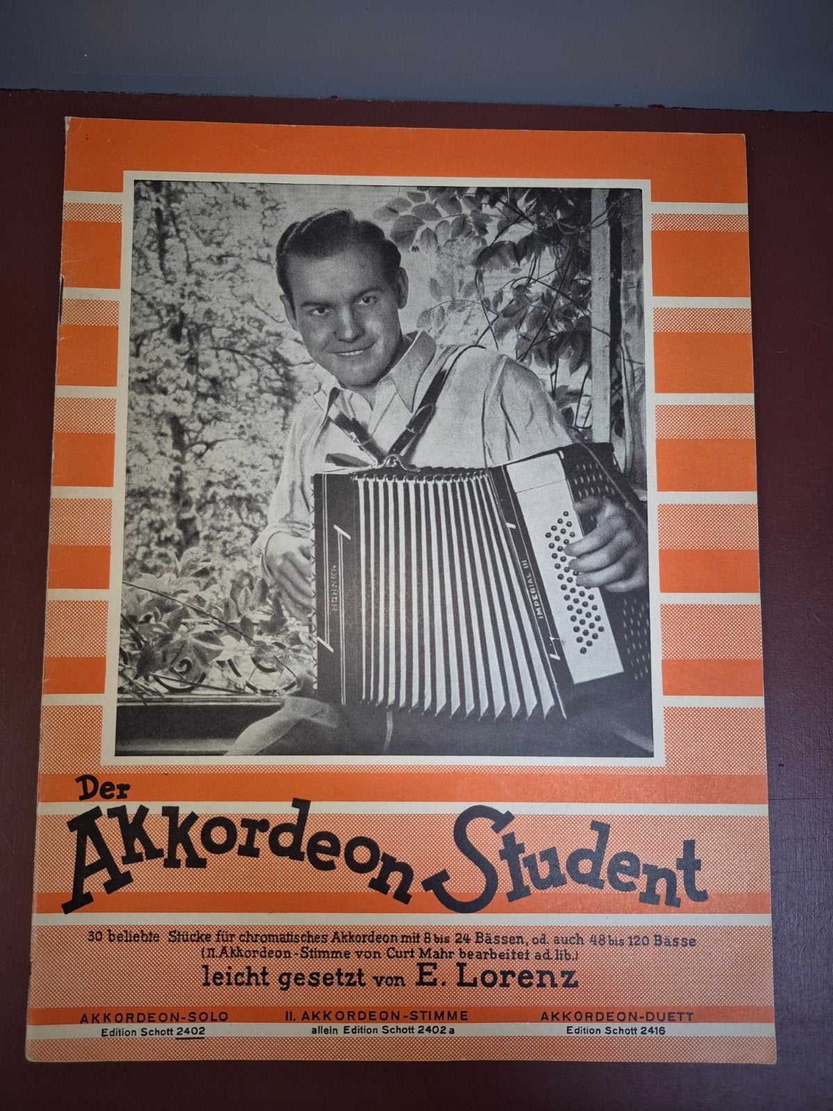 Der Akkordeon-Student: 30 populaire stukken voor accordeon, Ophalen of Verzenden, Les of Cursus, Accordeon