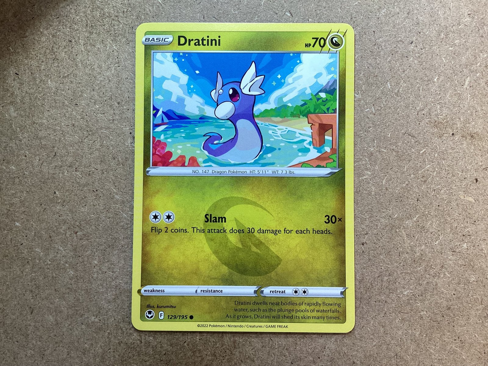 1x Dratini [SIT 129/195] (Near Mint), Ophalen of Verzenden, Zo goed als nieuw, Losse kaart