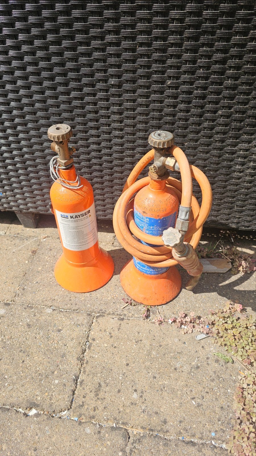 Kayser CO2 gasflessen met slang en brander, Doe-het-zelf en Verbouw, Ophalen, Gebruikt, Co2