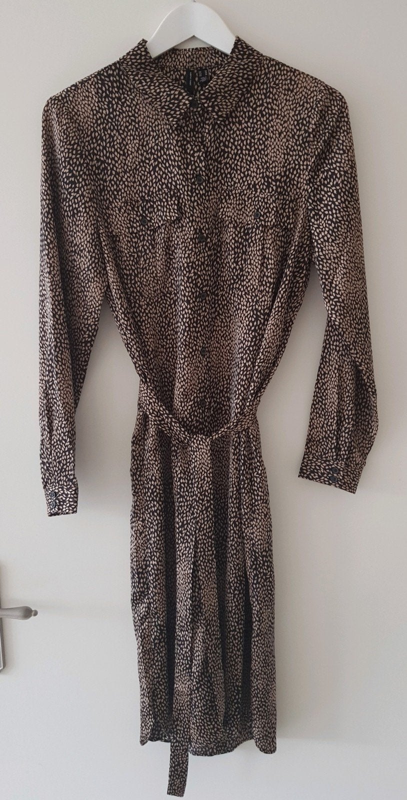 vero moda blouse jurk, Ophalen, Zo goed als nieuw, Bruin, Onder de knie