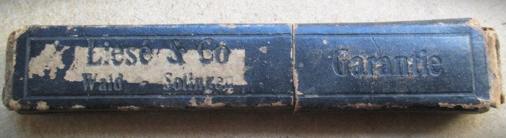 Scheermes in doosje Liesé & Coin~Oud Scheermes~Knipmes, Ophalen of Verzenden