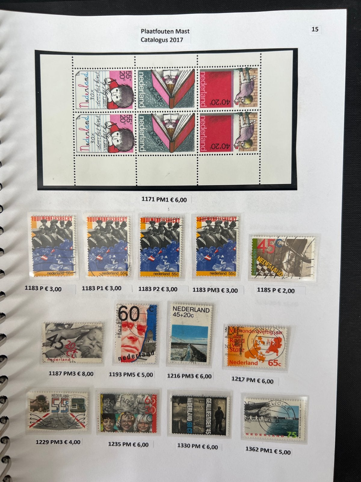 Nederlandse Postzegels - Plaatfouten Mast Catalogus 2017, Ophalen of Verzenden, Na 1940, Gestempeld