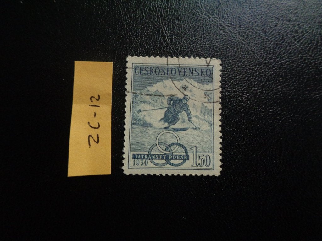 tsjechoslowakije - ski kampioenschappen 1950 (zc-12), Ophalen of Verzenden, Overige landen, Gestempeld
