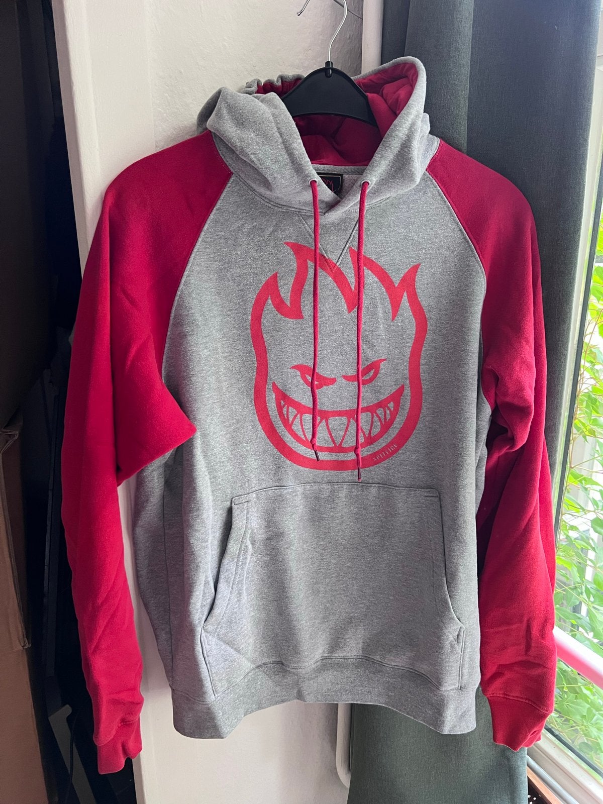 Spitfire Skateboard Hoodie Rood/Grijs - Maat M, Ophalen, Gedragen