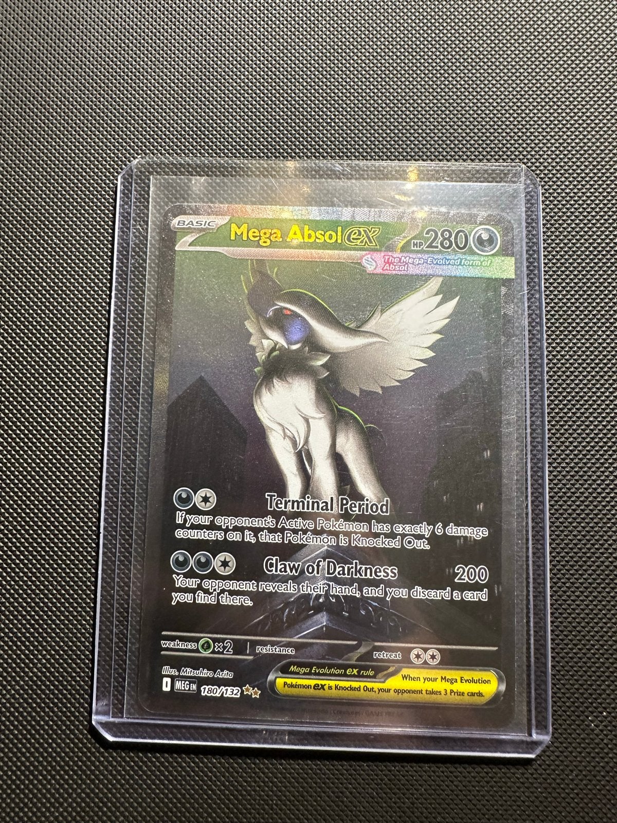 Mega Absol EX 180/132, Ophalen, Zo goed als nieuw, Losse kaart, Foil