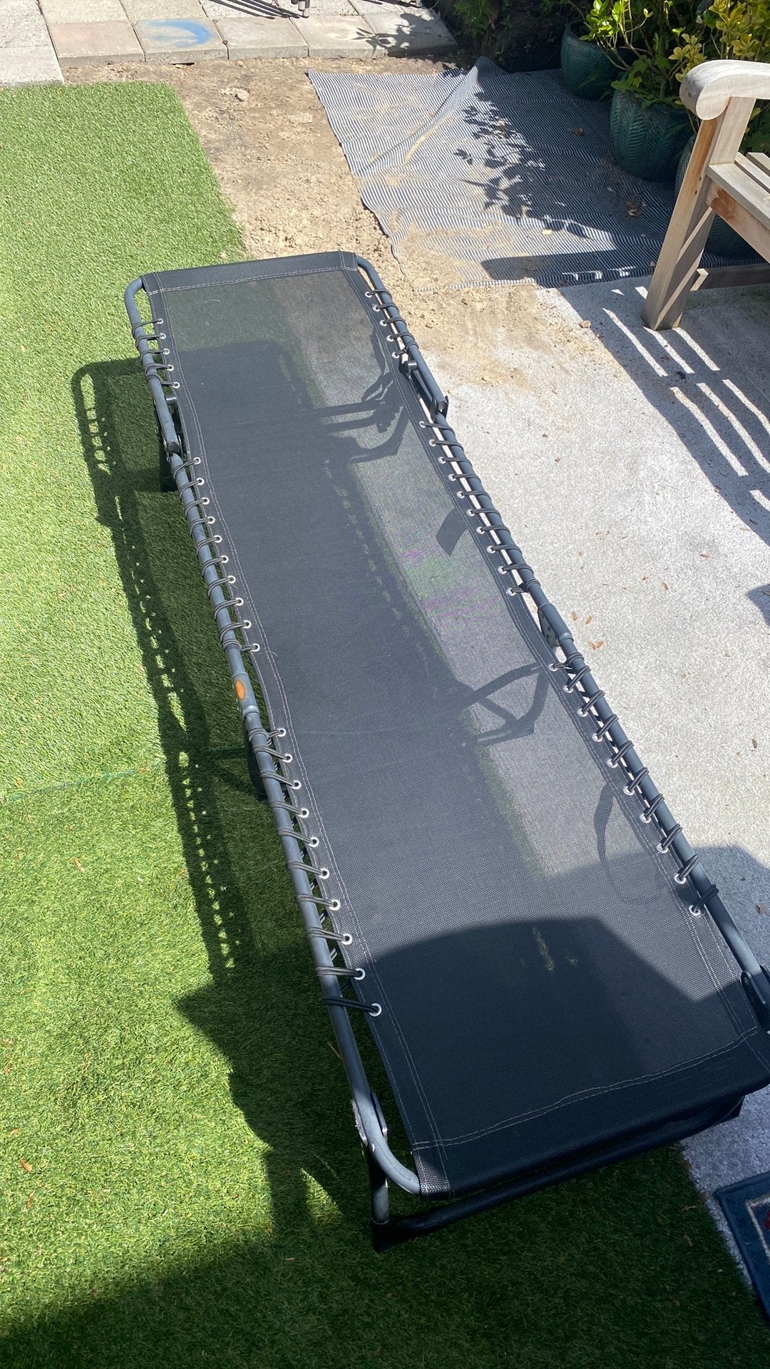 Ligbed voor in de tuin, Ophalen, Gebruikt, Metaal