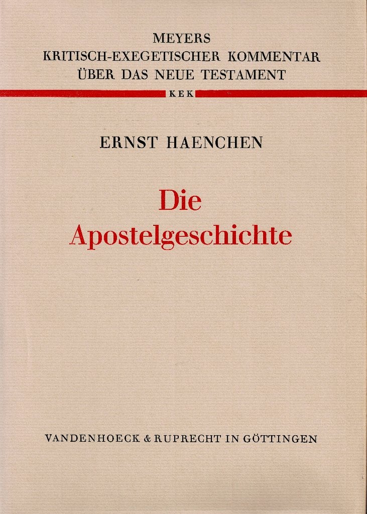 Ernst Haenchen – Die Apostelgeschichte (KEK), Ophalen of Verzenden, Zo goed als nieuw, Christendom | Katholiek