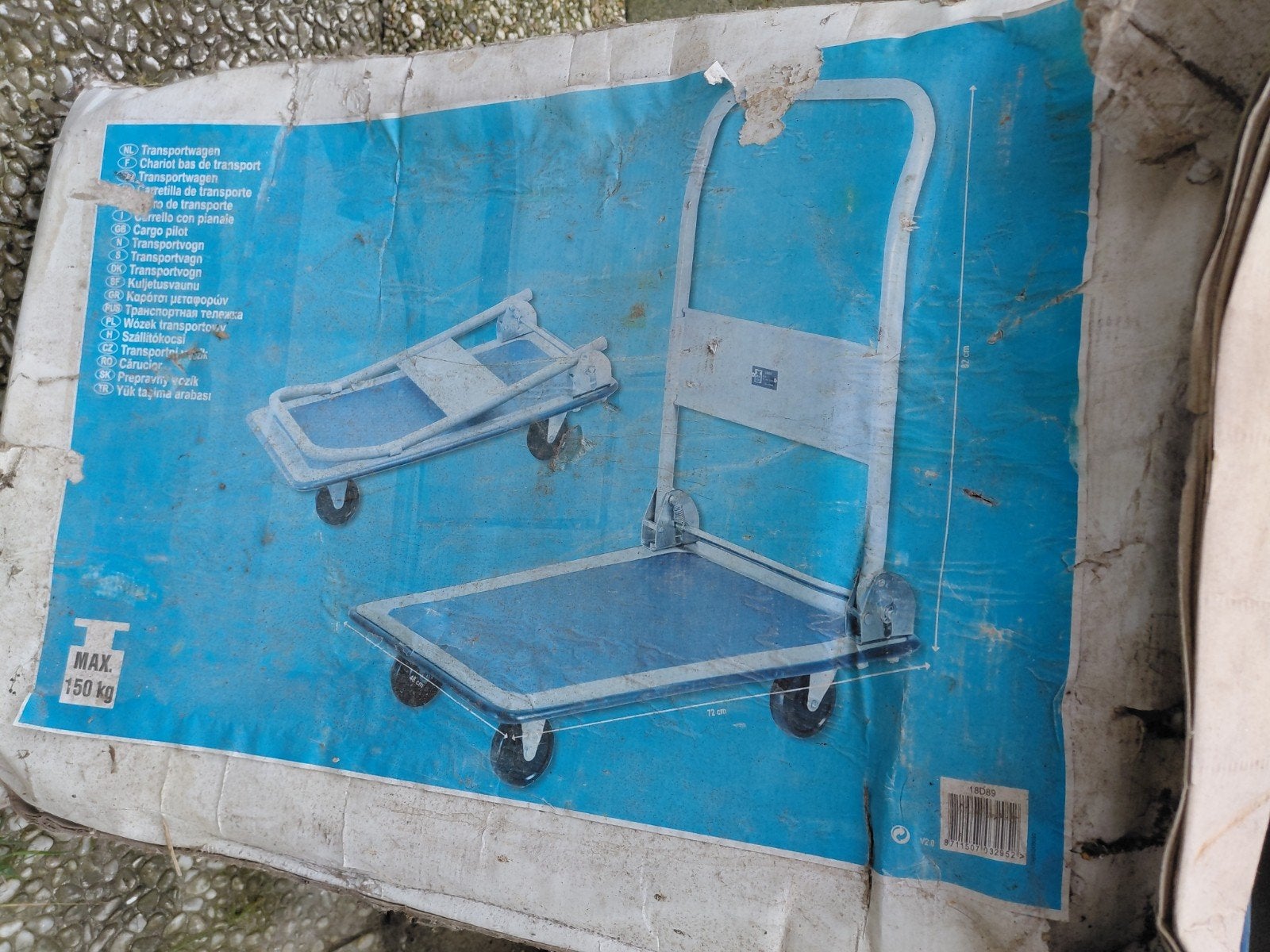 plateau wagen tot 150 kg, Doe-het-zelf en Verbouw, Ophalen of Verzenden, Nieuw, Transportkar