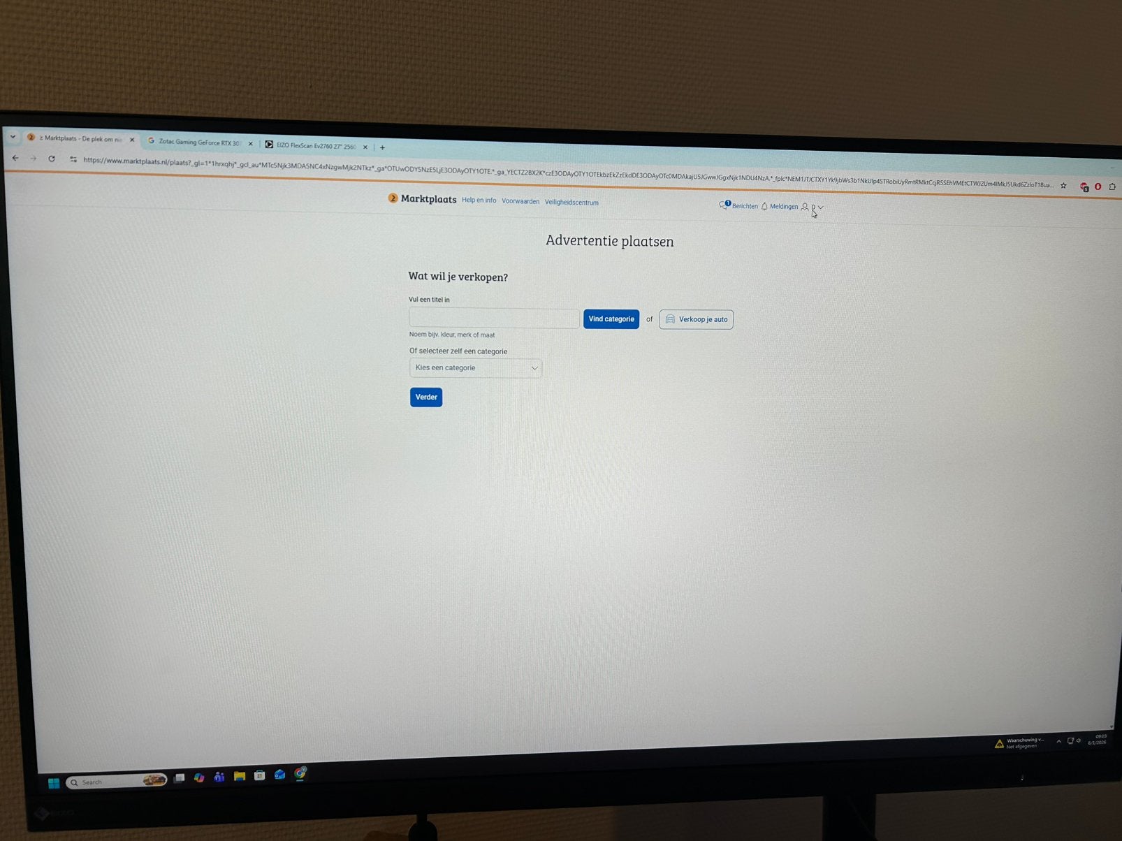 Eizo FlexScan Ev2760 (27”), Computers en Software, Monitoren, Ophalen of Verzenden, Zo goed als nieuw, Quad HD (2K), IPS