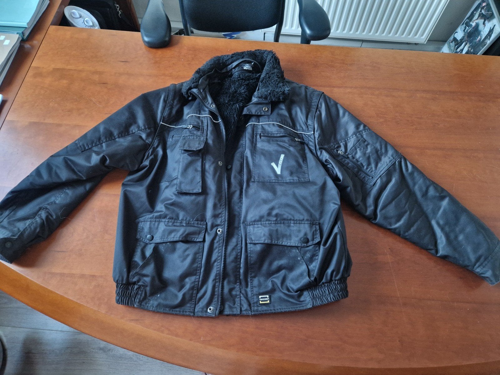 Tricorp Zwarte Security Jas 2XL, Kleding | Heren, Jassen | Winter, Zwart, Overige maten, Ophalen of Verzenden, Zo goed als nieuw